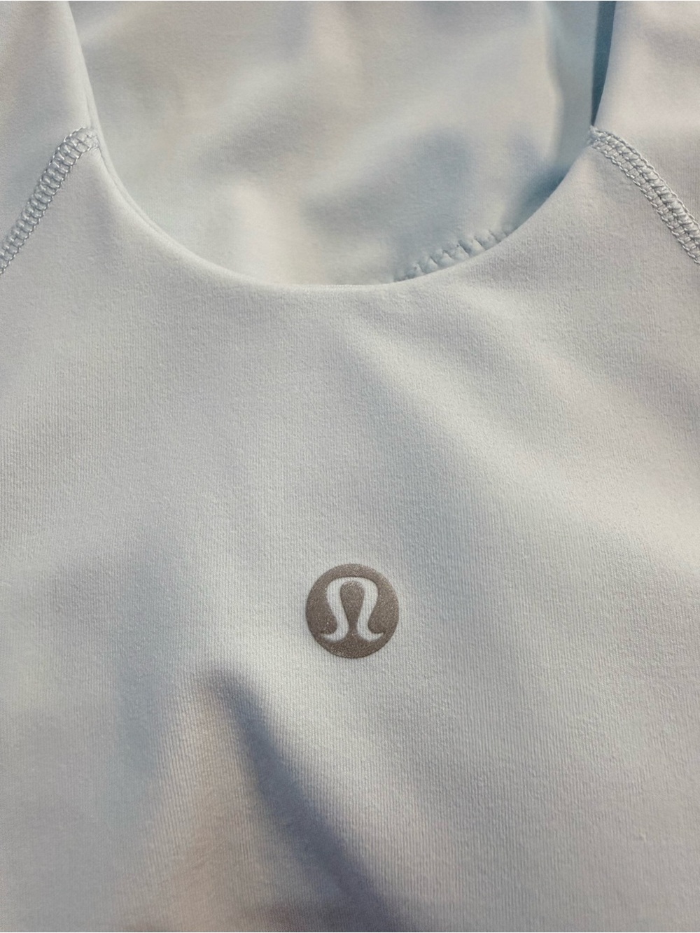 Lululemon Light Blue Longline Sports Bra Crop Tank Top Women’s Size 0 - Picture 3 of 5